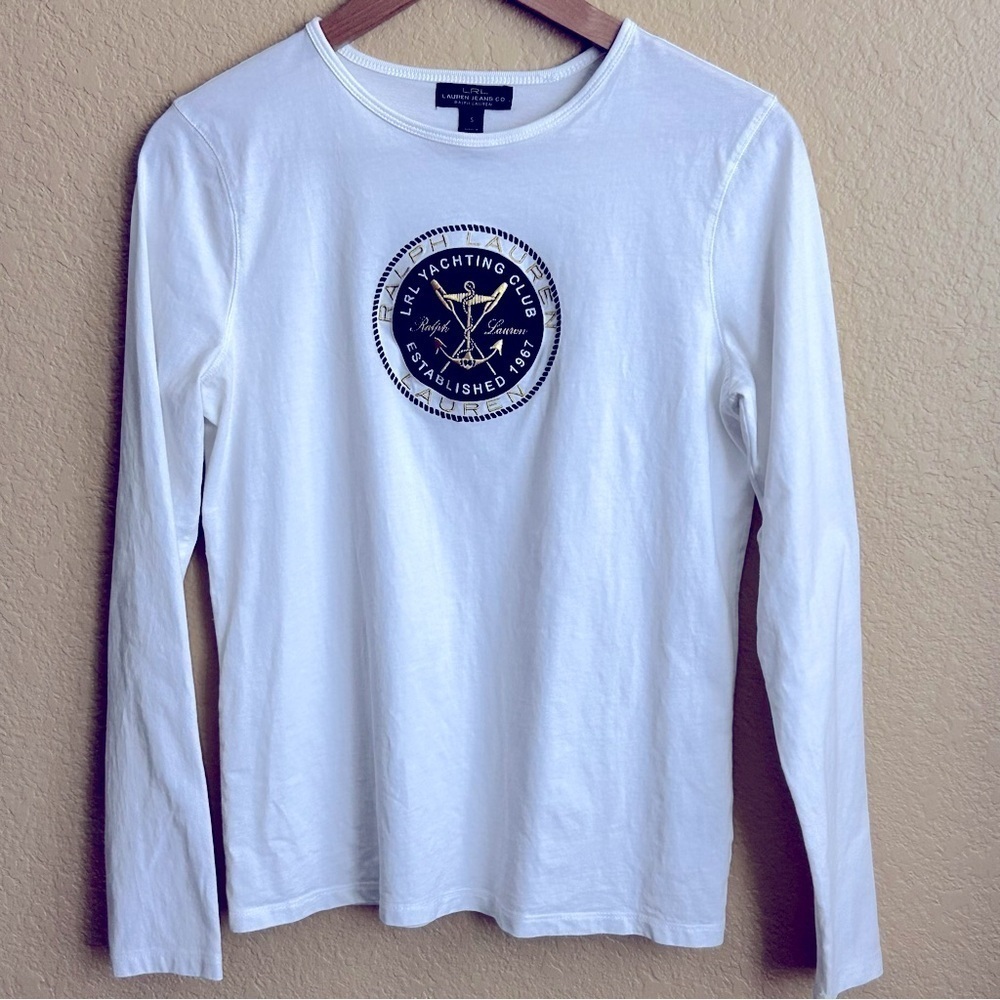 Ralph Lauren Jeans Co Long Sleeve Crewneck White Tee
